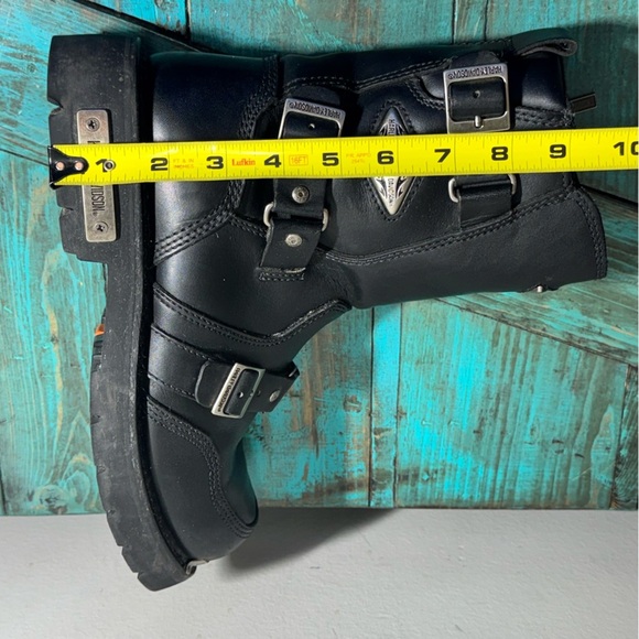 Harley-Davidson Riding Boots Size 9 Fury Motorcycle Buckle Zipper Rare - Picture 11 of 12